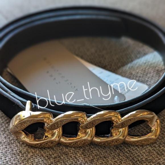 Zara VELVET Chain Link Belt - Picture 2 of 7